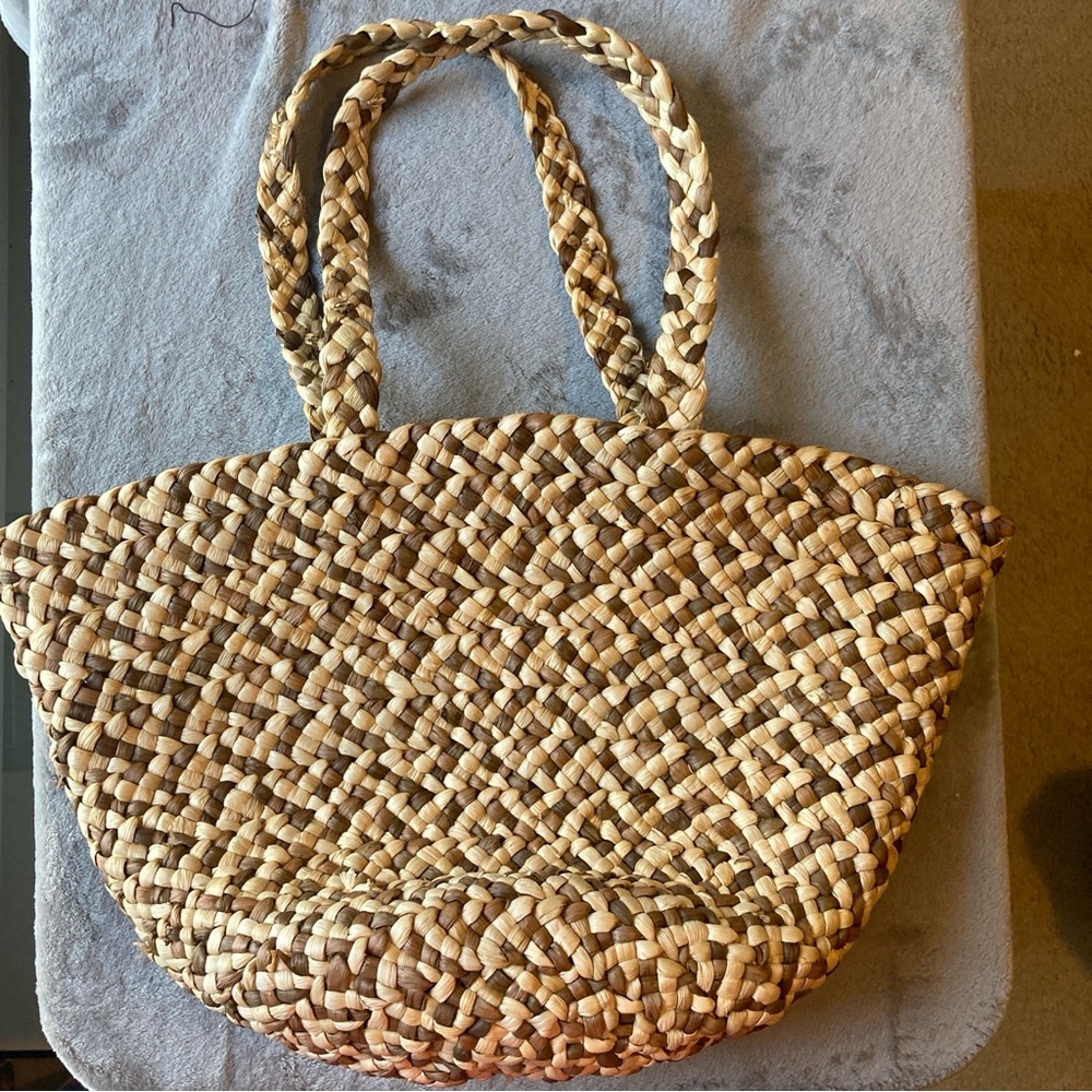 Old Navy 2007 Large Woven Cornhusk Tote Bag